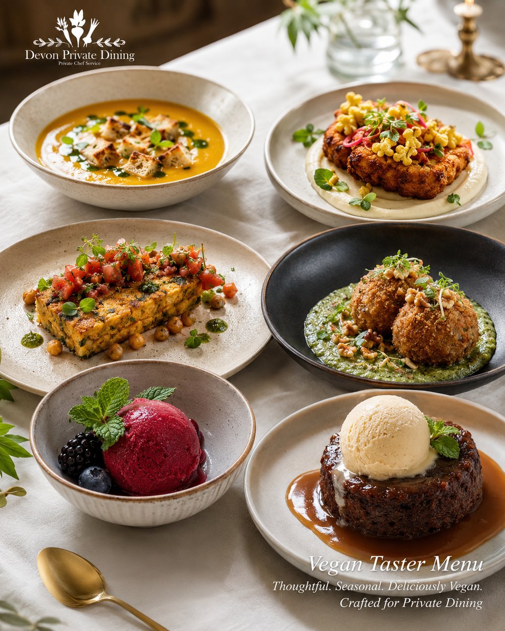 The vegan taster menu